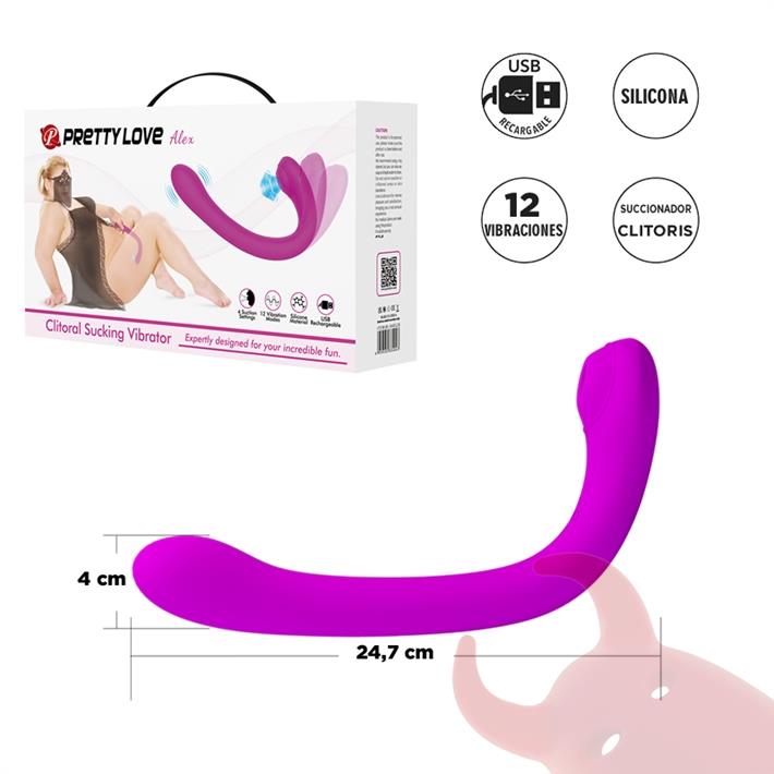  Succionador de clitoris con vibracion y carga USB 