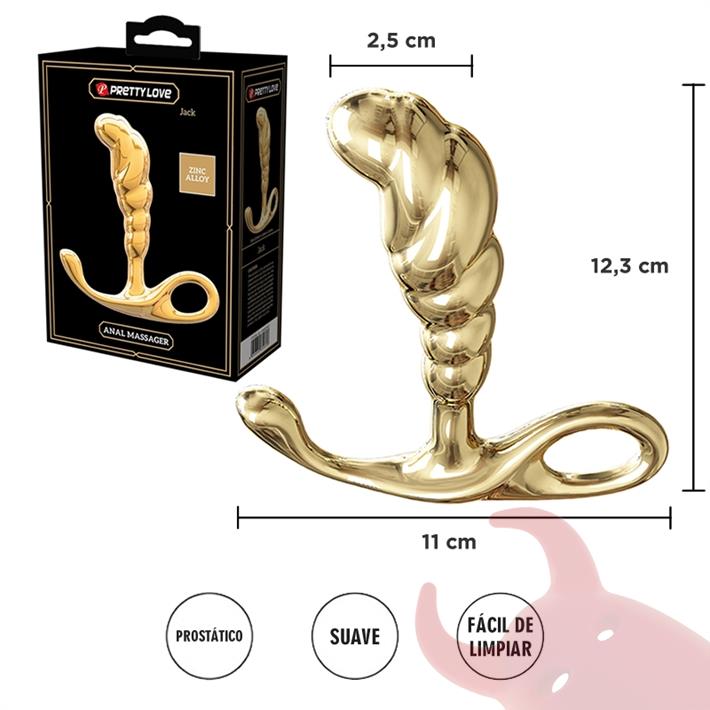  Plug de metal prostatico dorado 