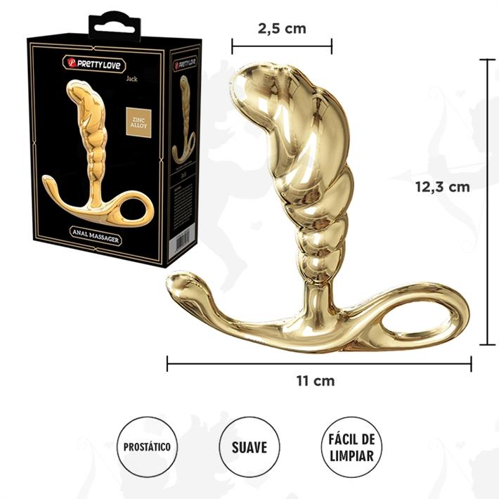  Plug de metal prostatico dorado 