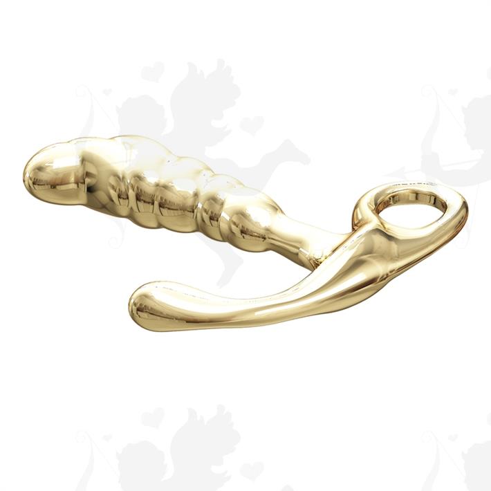 Plug de metal prostatico dorado