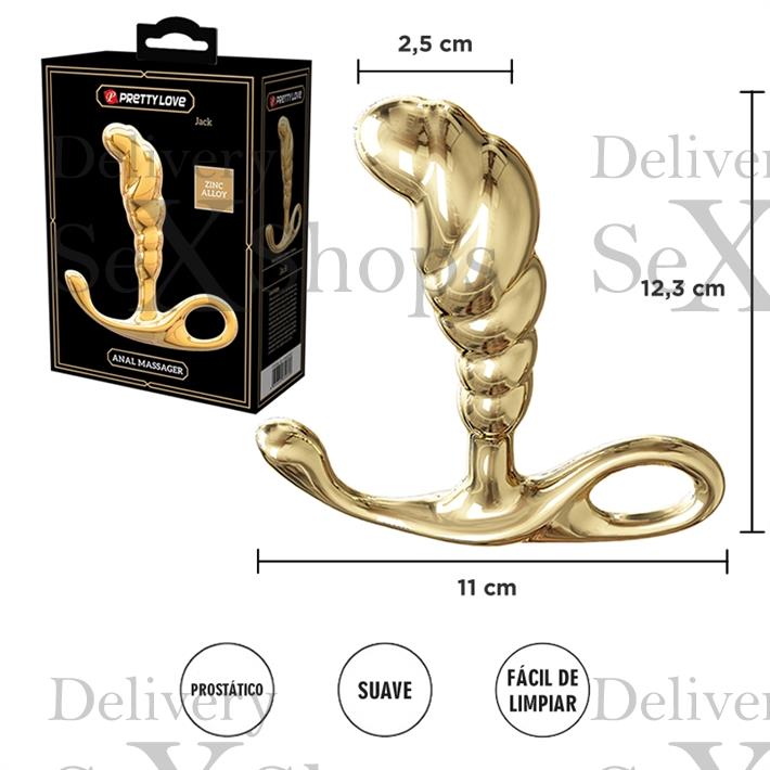 Plug de metal prostatico dorado Plug de metal prostatico dorado