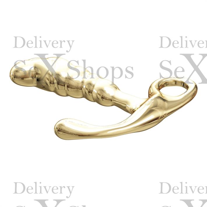 Plug de metal prostatico dorado