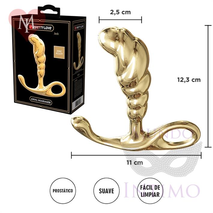 Plug de metal prostatico dorado