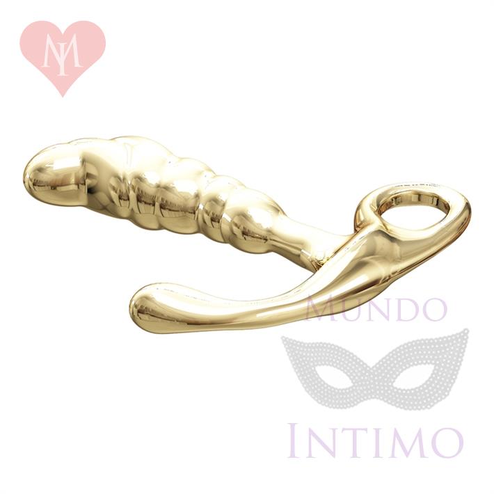 Plug de metal prostatico dorado