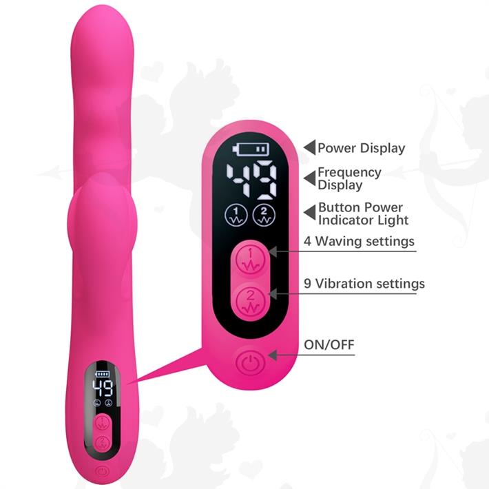 Estimulador ondulante: 4 modos de movimiento, 9 vibraciones y pantalla LED recargable