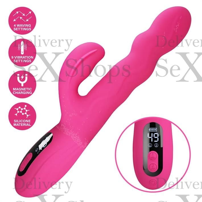 Estimulador ondulante: 4 modos de movimiento, 9 vibraciones y pantalla LED recargable