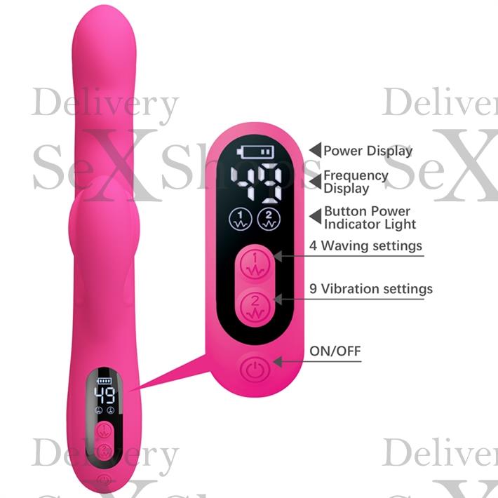 Estimulador ondulante: 4 modos de movimiento, 9 vibraciones y pantalla LED recargable