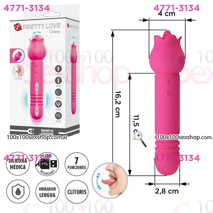 Rose Wand: masajeador doble con funciones de vibración, succión y carga magnética