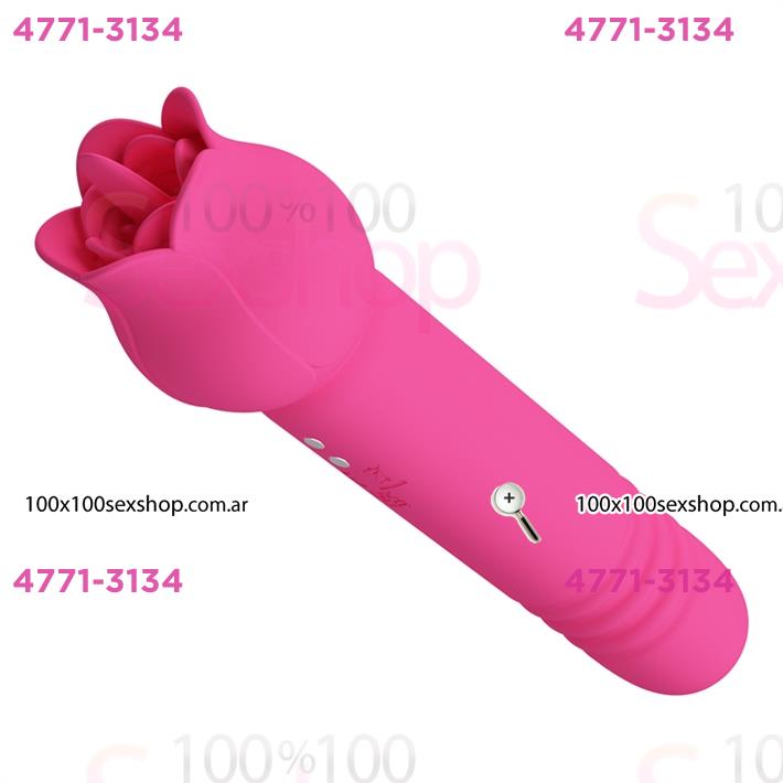 Rose Wand: masajeador doble con funciones de vibración, succión y carga magnética
