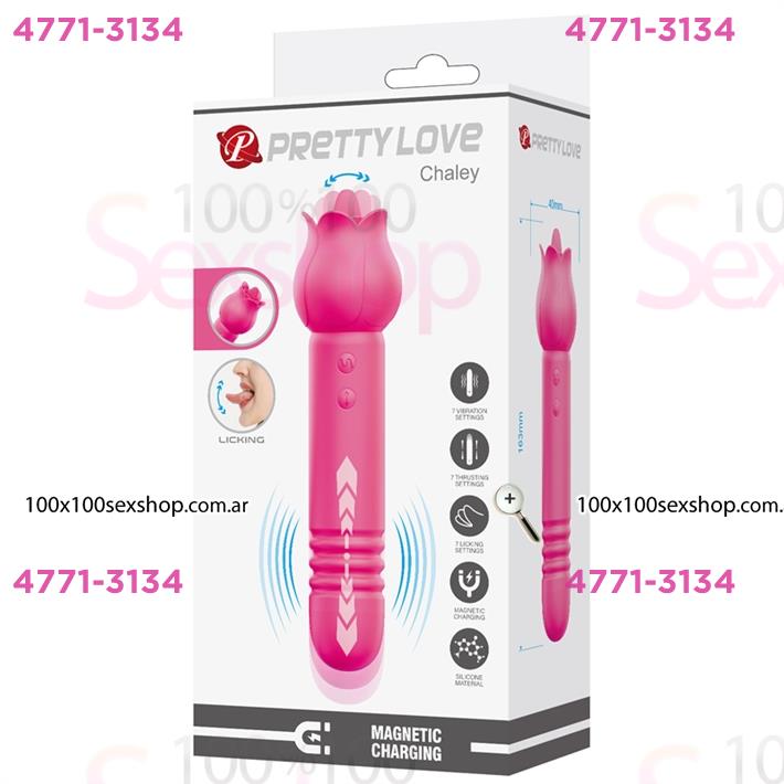 Rose Wand: masajeador doble con funciones de vibración, succión y carga magnética