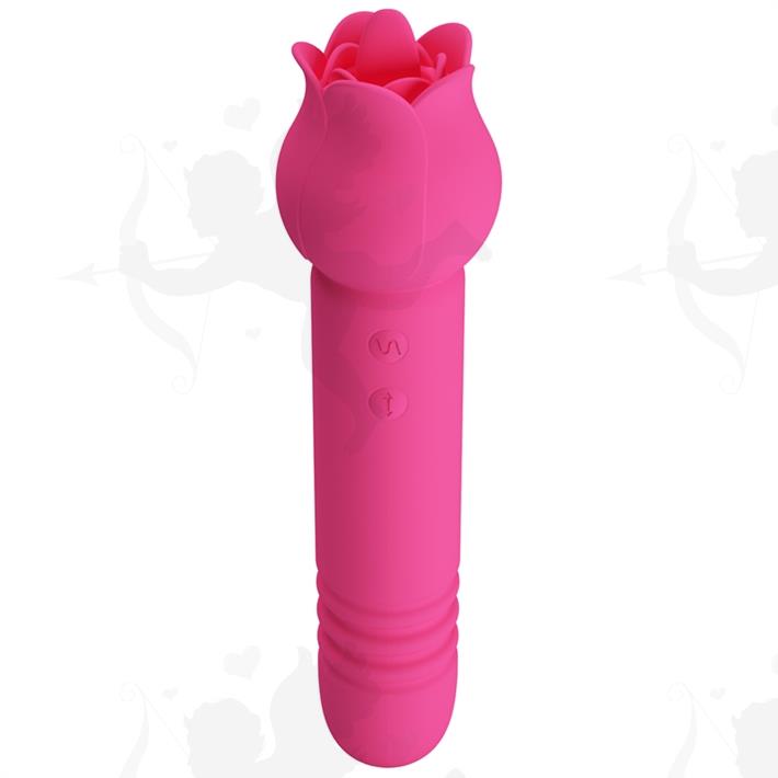 Rose Wand: masajeador doble con funciones de vibración, succión y carga magnética