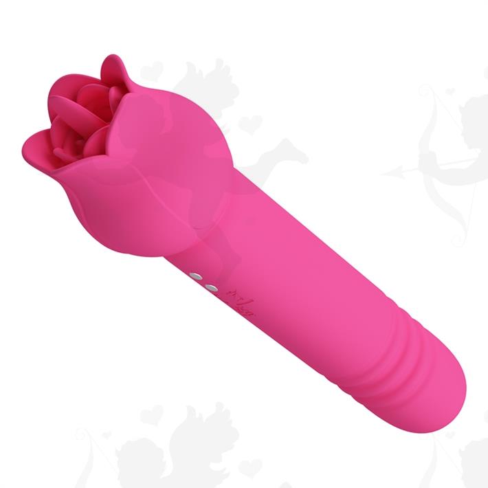 Rose Wand: masajeador doble con funciones de vibración, succión y carga magnética