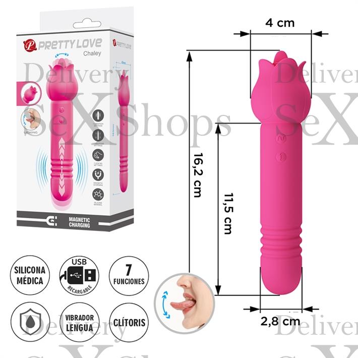 Rose Wand: masajeador doble con funciones de vibración, succión y carga magnética Rose Wand: masajeador doble con funciones de vibración, succión y carga magnética