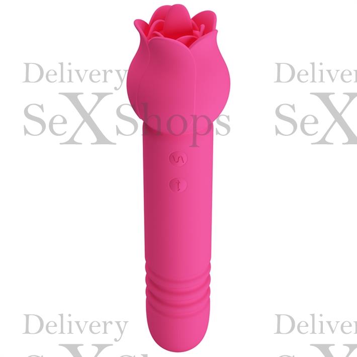 Rose Wand: masajeador doble con funciones de vibración, succión y carga magnética