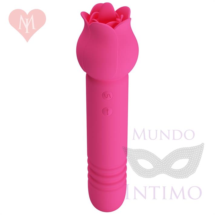 Rose Wand: masajeador doble con funciones de vibración, succión y carga magnética