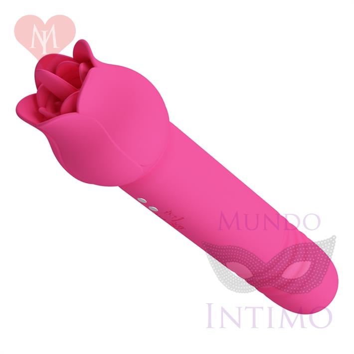 Rose Wand: masajeador doble con funciones de vibración, succión y carga magnética