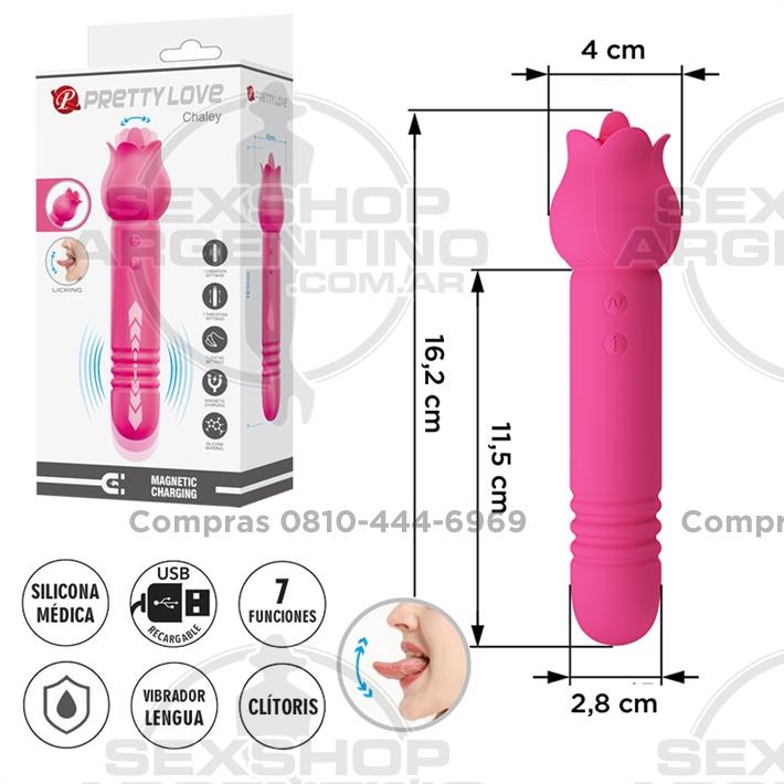 Rose Wand: masajeador doble con funciones de vibración, succión y carga magnética