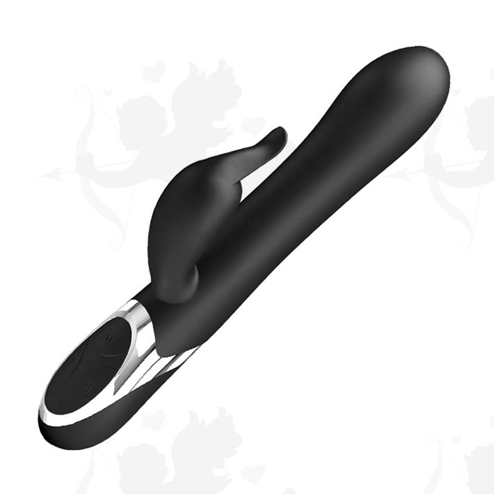 Vibrador con estimulador de clitoris, carga USB y cabeza INFLABLE