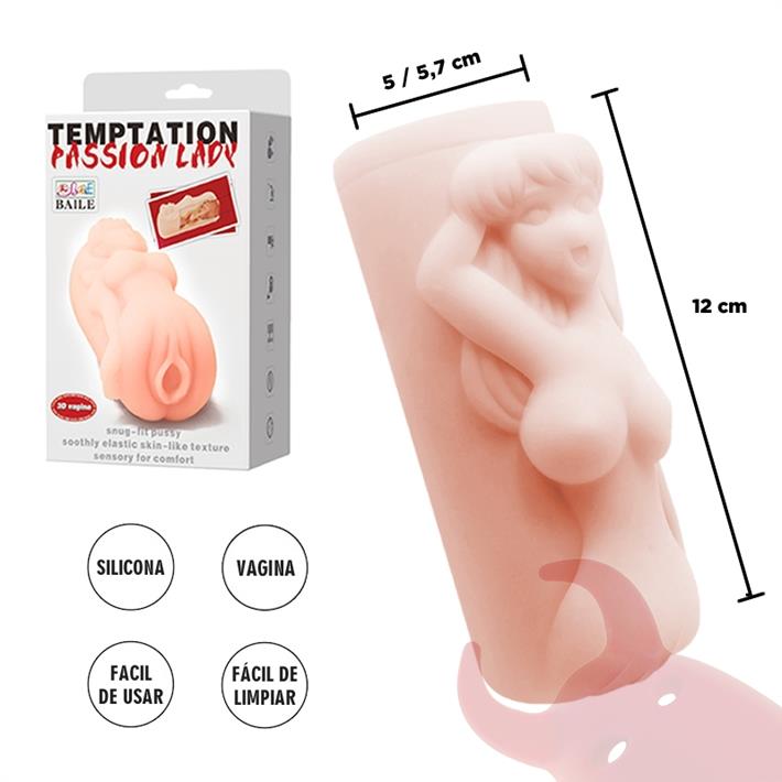 Masturbador masculino de TPR Material con forma de mujer