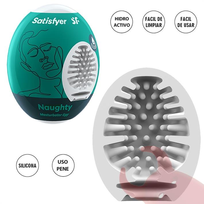 Masturbador Egg Single naughty de suave textura