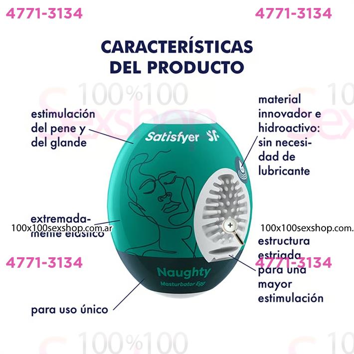 Masturbador Egg Single naughty de suave textura