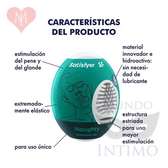 Masturbador Egg Single naughty de suave textura