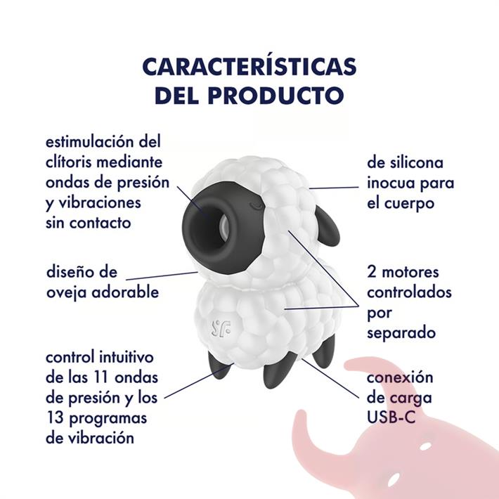 Dreamy Sheep Succionador de clitoris con carga USB