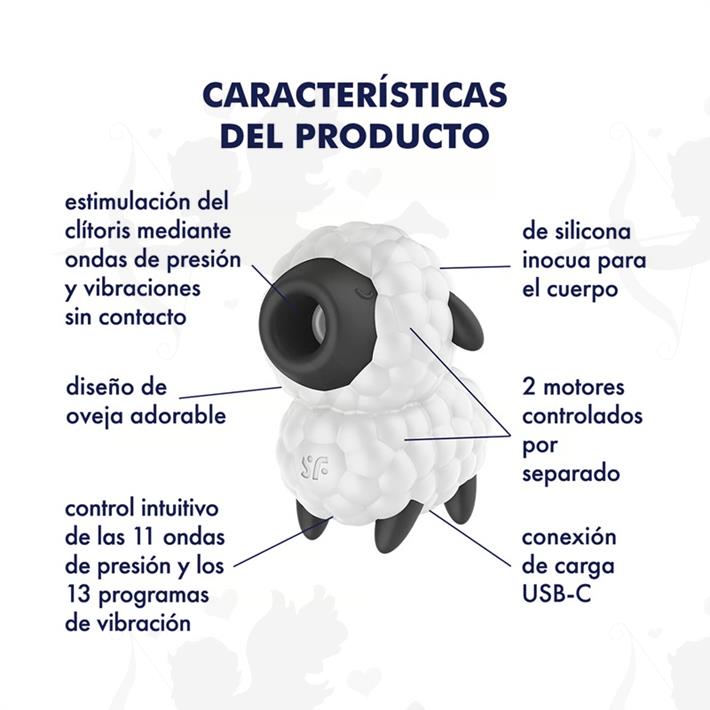 Dreamy Sheep Succionador de clitoris con carga USB