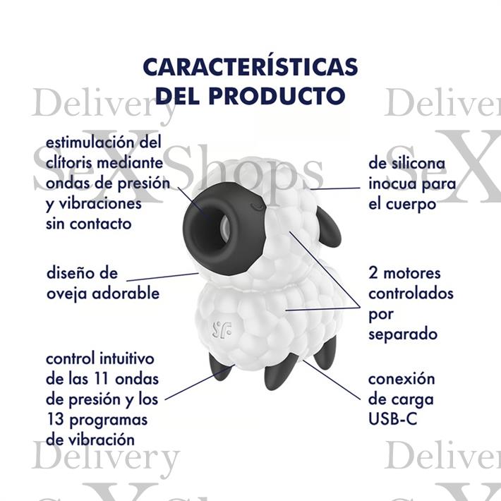 Dreamy Sheep Succionador de clitoris con carga USB