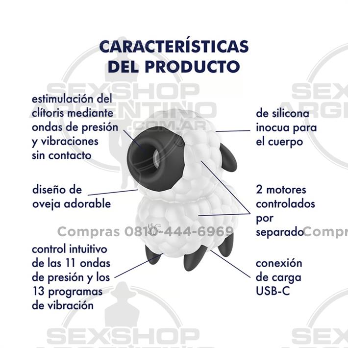 Dreamy Sheep Succionador de clitoris con carga USB