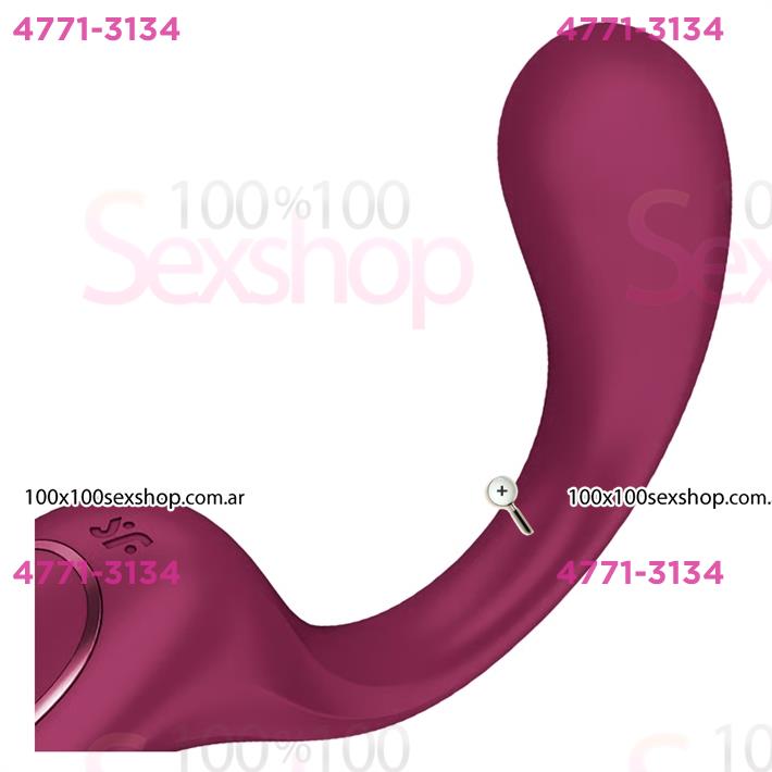 G for Goddess 2 (Wine Red) Estimulador de punto G con carga USB