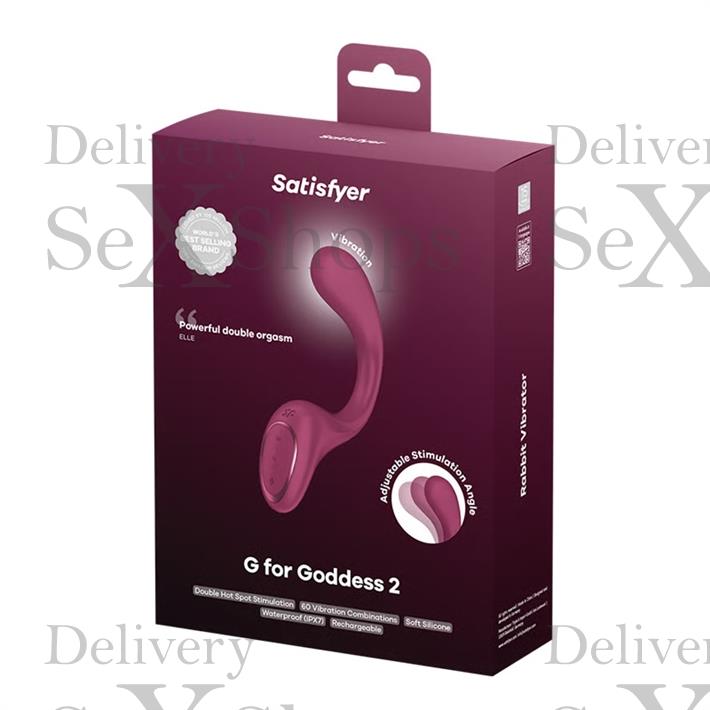 G for Goddess 2 (Wine Red) Estimulador de punto G con carga USB