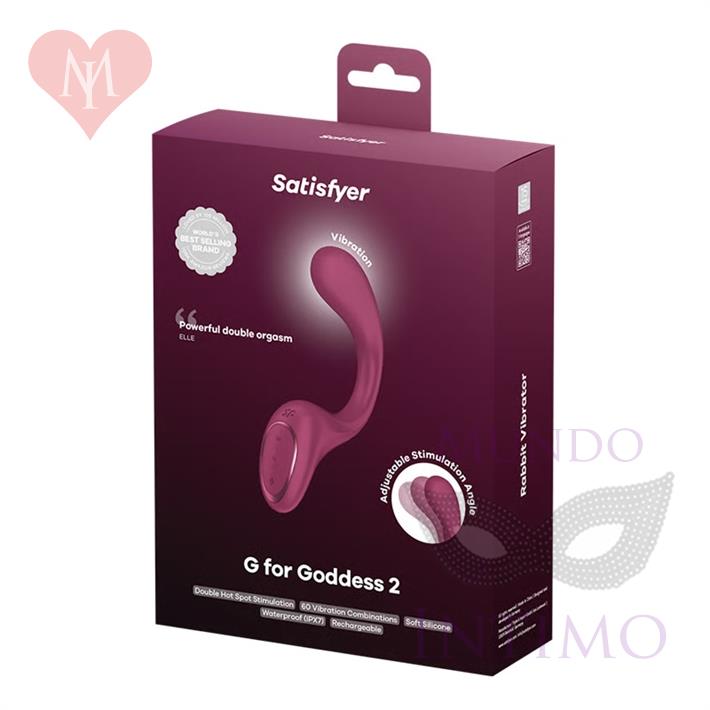 G for Goddess 2 (Wine Red) Estimulador de punto G con carga USB