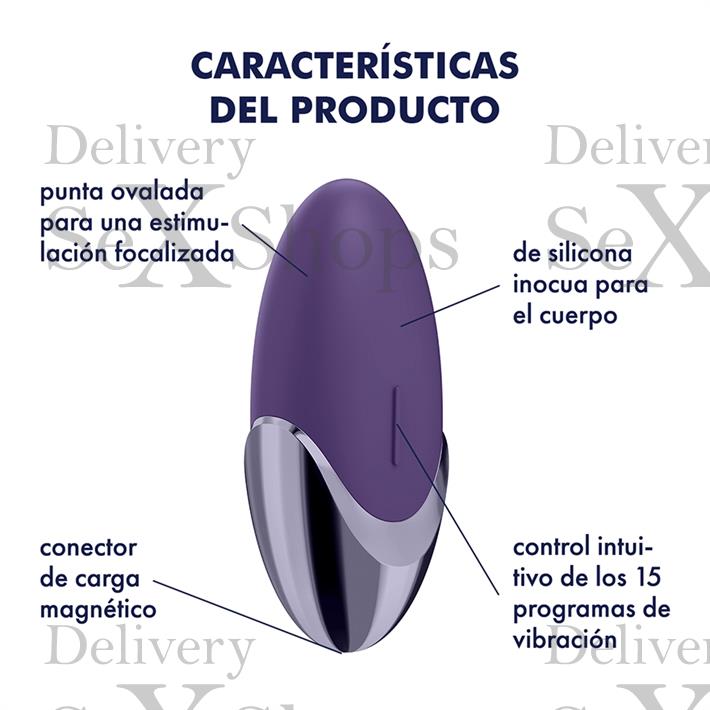 Purple Pleasure estimulador de clitoris con carga USB