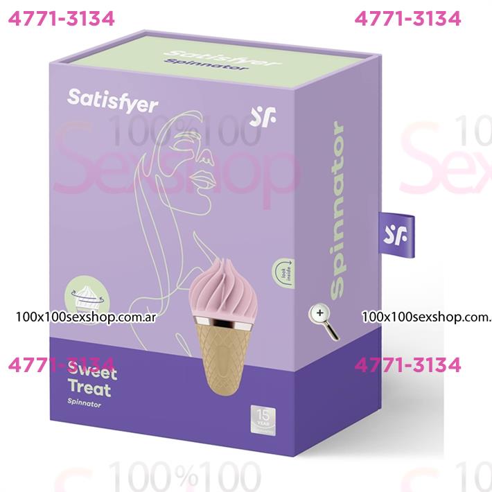 Vibrador rotativo Sweet Treat con forma de helado 11 rotaciones y carga USB