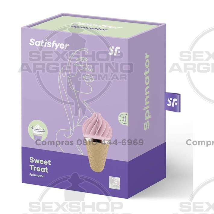 Vibrador rotativo Sweet Treat con forma de helado 11 rotaciones y carga USB