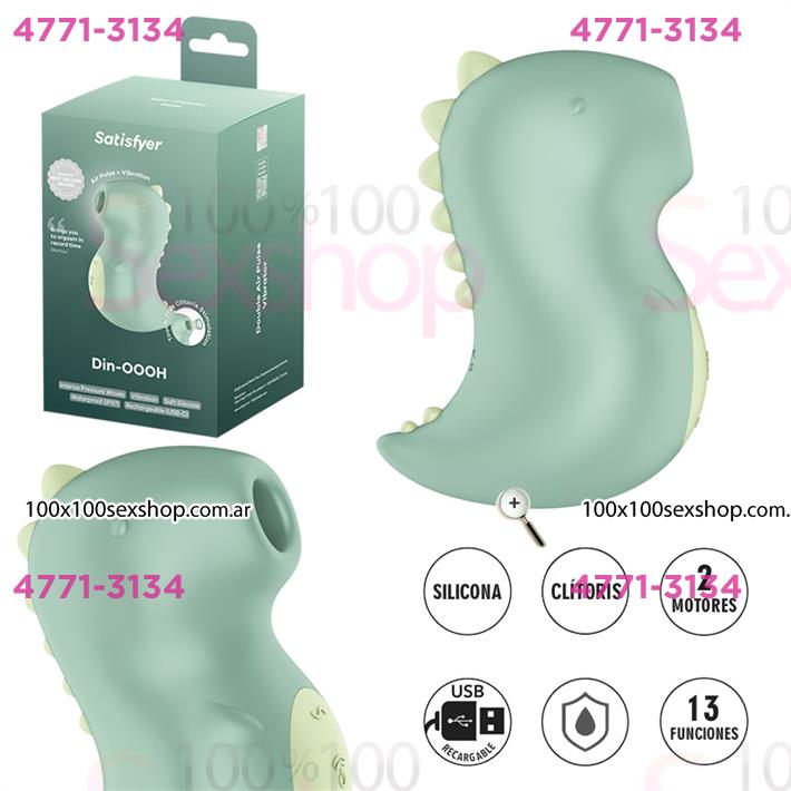 Din-OOOH Succionador estimulador de clitoris con carga USB