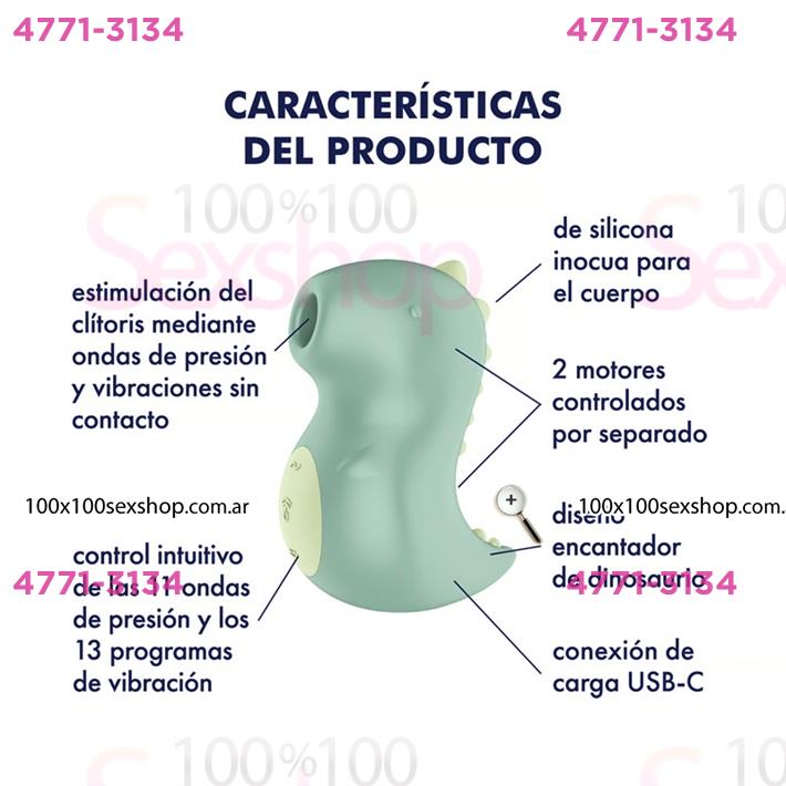 Din-OOOH Succionador estimulador de clitoris con carga USB
