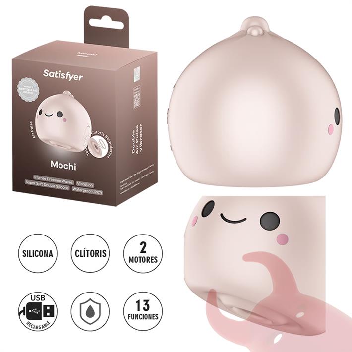  Mochi succionador estimulador de clitoris y carga USB 