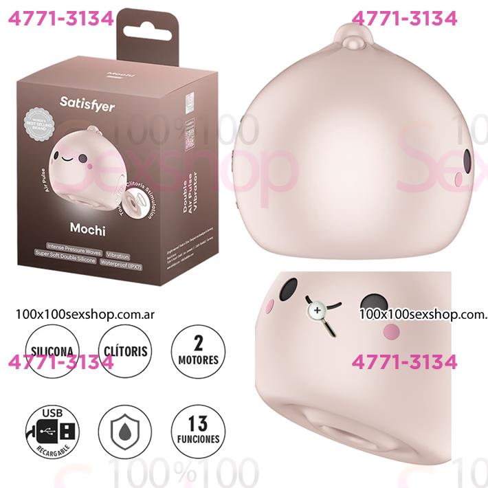 Mochi succionador estimulador de clitoris y carga USB
