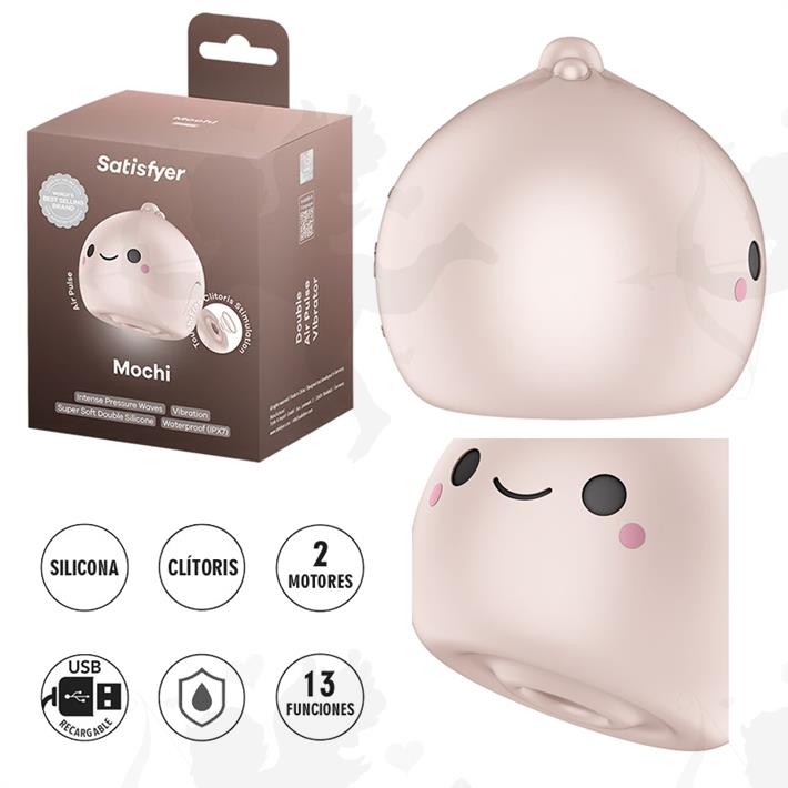 Mochi succionador estimulador de clitoris y carga USB