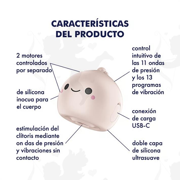 Mochi succionador estimulador de clitoris y carga USB