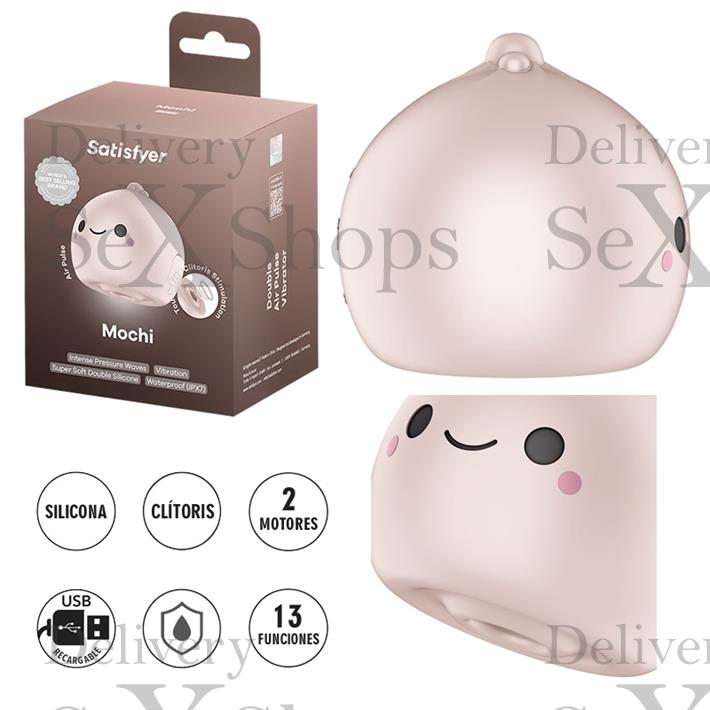  Mochi succionador estimulador de clitoris y carga USB 