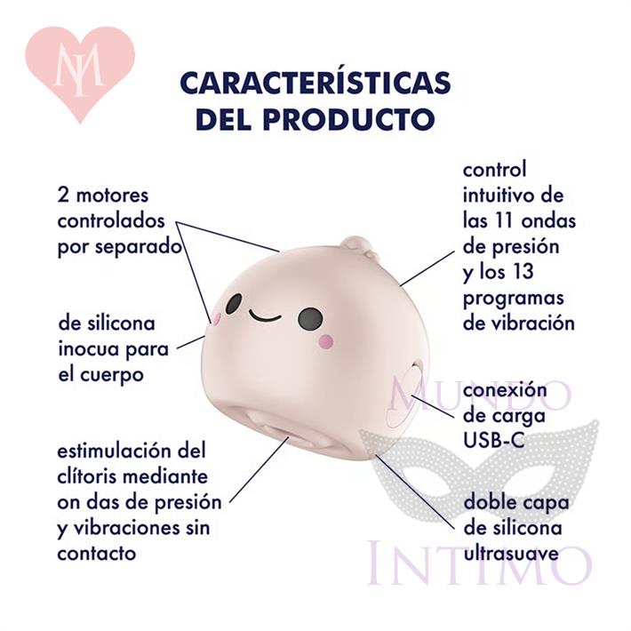 Mochi succionador estimulador de clitoris y carga USB