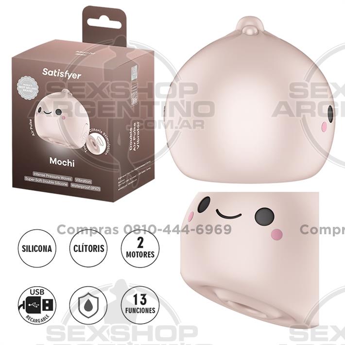 Mochi succionador estimulador de clitoris y carga USB