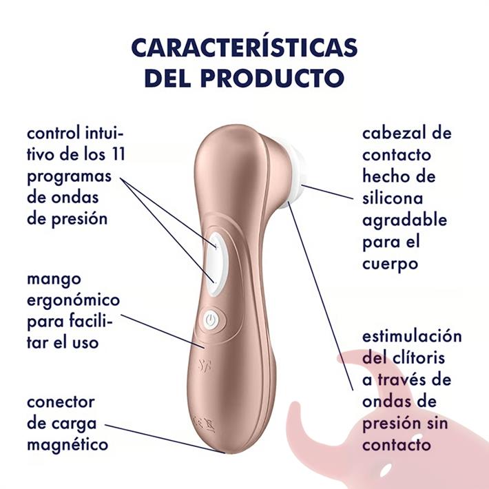 Pro 2 light rose gold succionador de clitoris con USB C