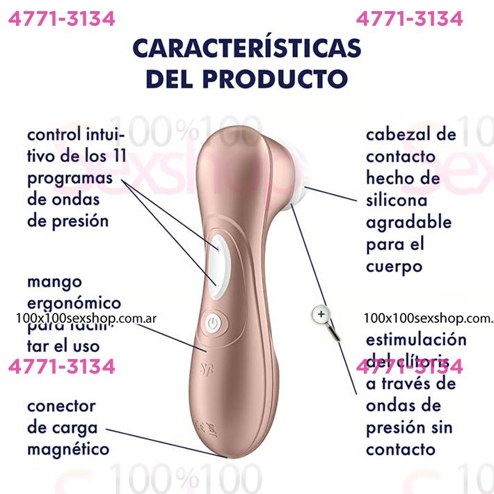Pro 2 light rose gold succionador de clitoris con USB C