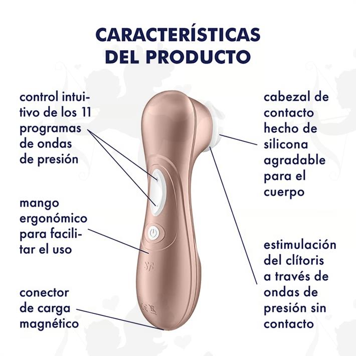 Pro 2 light rose gold succionador de clitoris con USB C