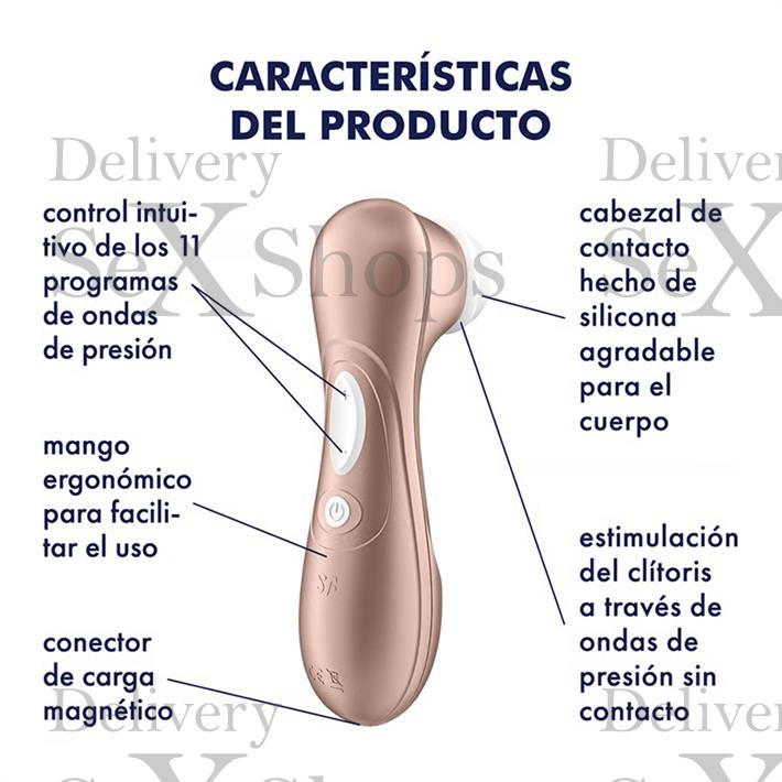 Pro 2 light rose gold succionador de clitoris con USB C