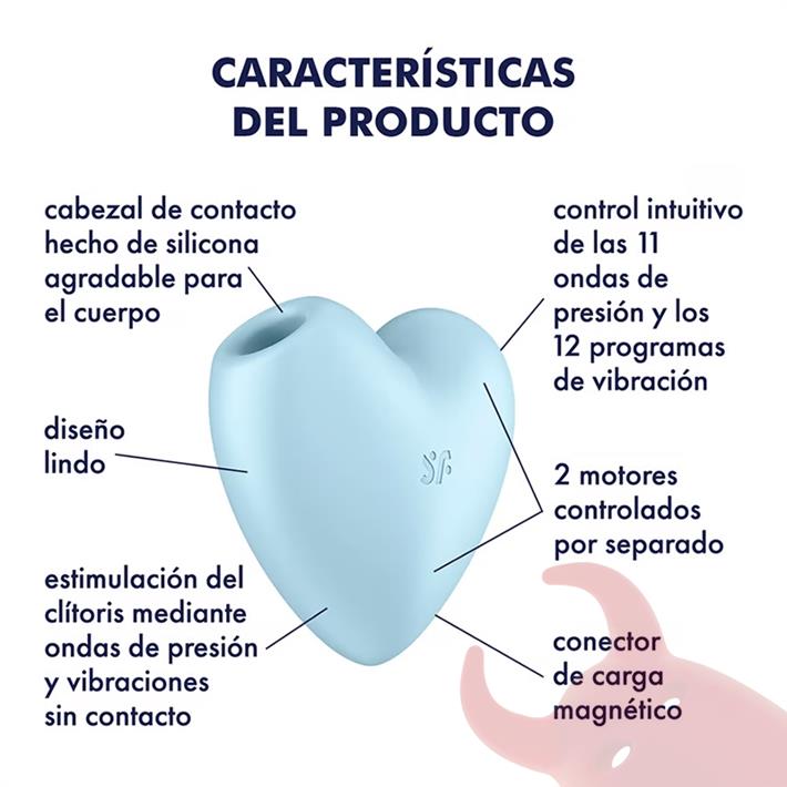 Cutie Heart Succionador en forma de corazon y carga USB